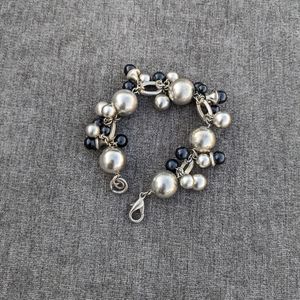 Silver and Black Bauble Bracelet